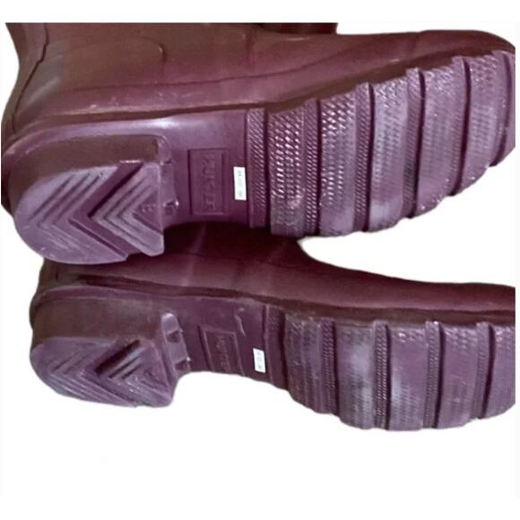 Hunter Tall Violet Rubber Boots Sz 6 - Picture 2 of 4
